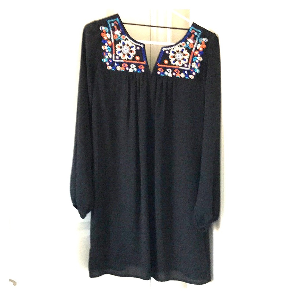 Black western dress by Coveted small